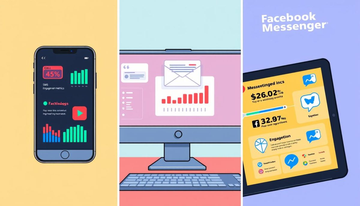 SMS vs Email engagement metrics comparison